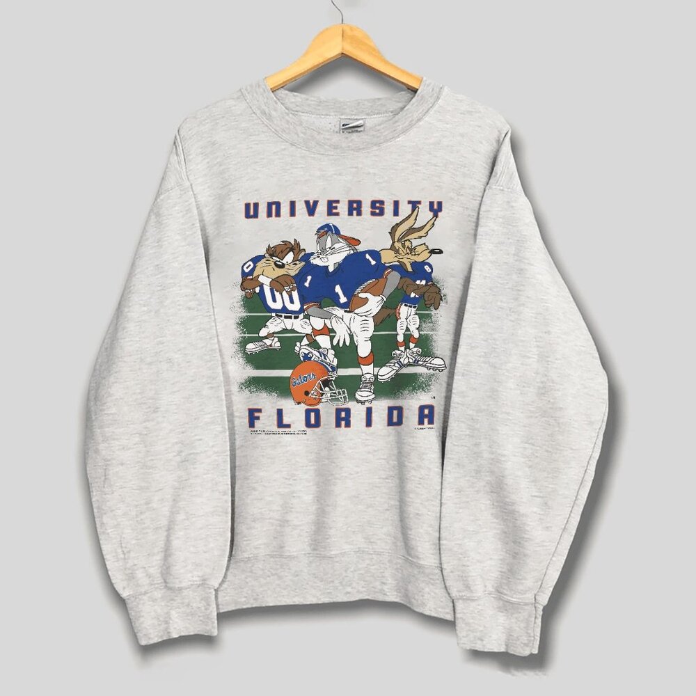 Vintage University of Florida Gators Looney Tunes Football Sweatshirt NCAA Shirt